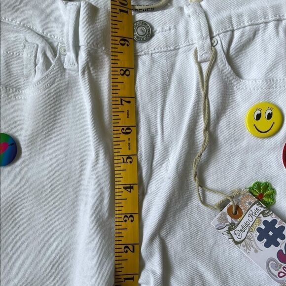 INDIGO REIN Patch Skinny Ankle White Jean.Size 11 - Picture 9 of 16